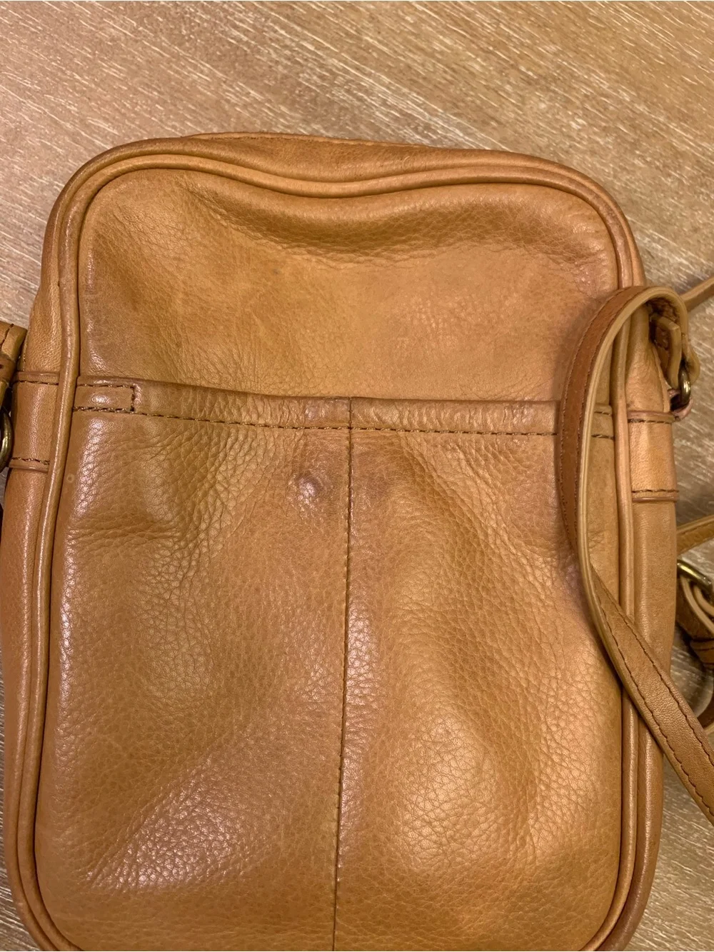 American Leather Company Leather Crossbody Messenger Bag in Tan